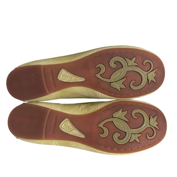 Born Green Leather Loafers with Bow Accent - Picture 9 of 11